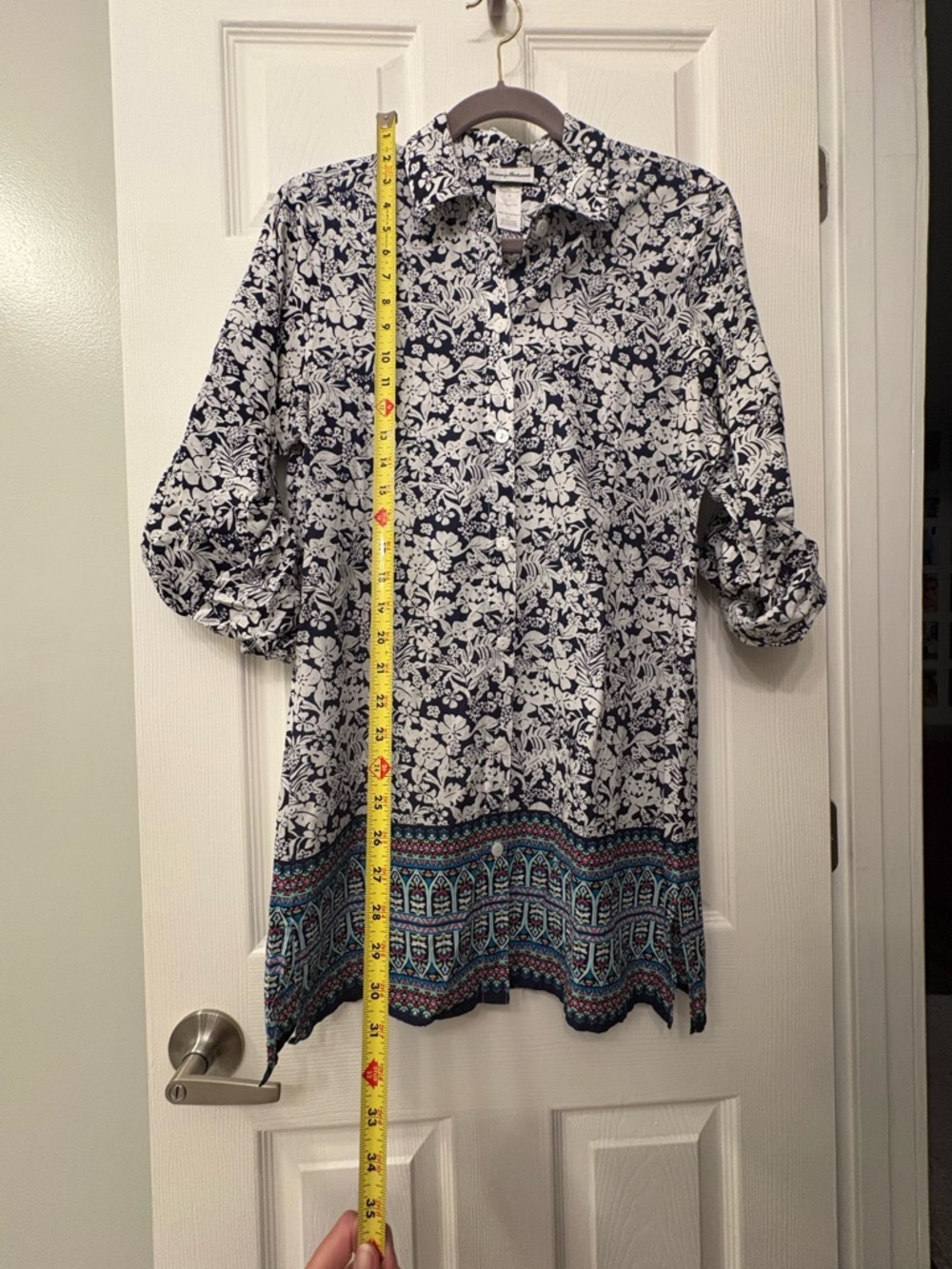 Women’s Tommy Bahama Colorful Floral Shirt Dress/Tunic/Beach Cover-Up - SIZE M